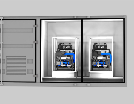 500m3/H 1MW Containerized Hydrogen Generator Water Electrolyser untuk pembangkit listrik sel bahan bakar
